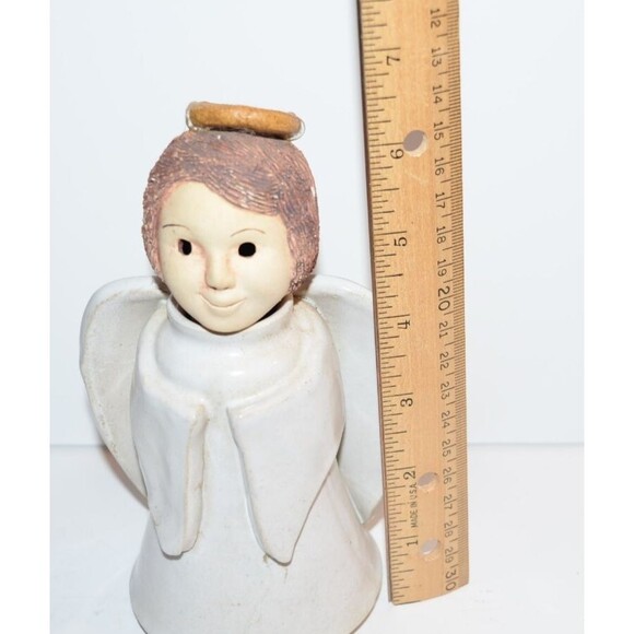 Vtg Rita Ward Pottery Angel of Light Oil Burning Lamp Statue handmade signed - Picture 2 of 13
